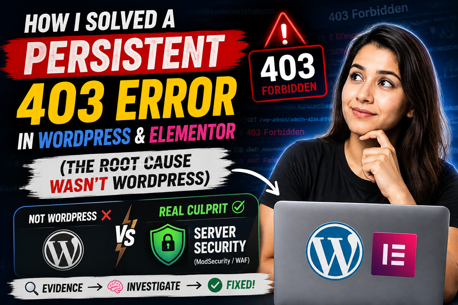 Persistent 403 Error in WordPress
